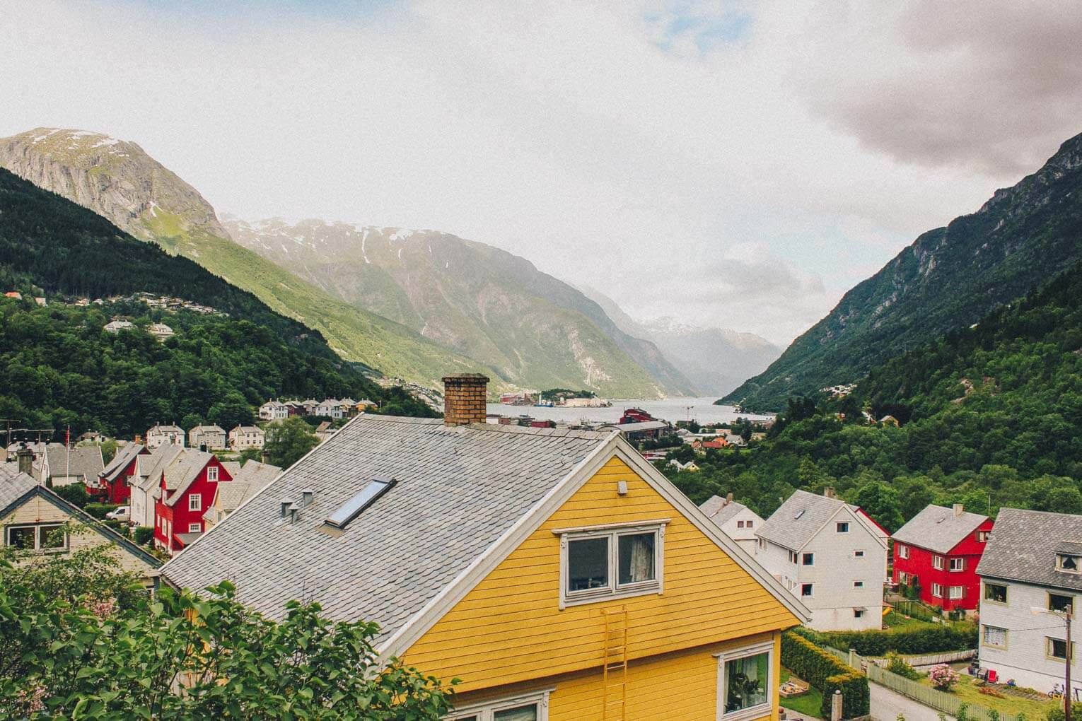 Trolltunga Hike Guide - Odda town houses view