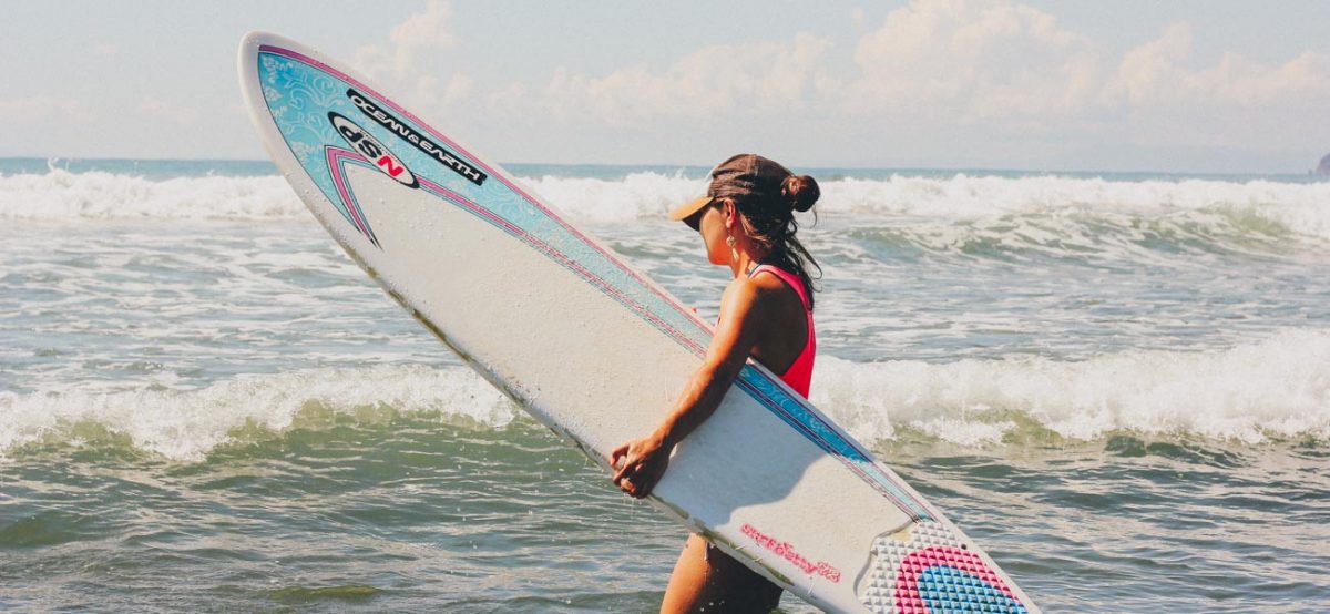 Surfing in Jaco, Costa Rica