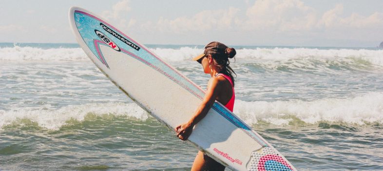 Surfing in Jaco, Costa Rica