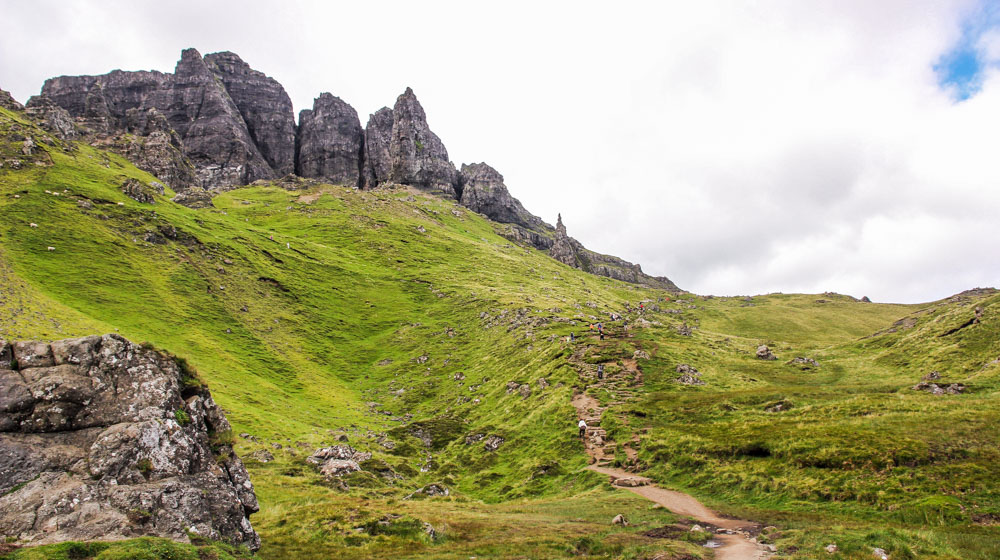 Scottish Highlands old man of storr path