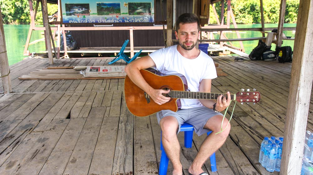 playing guitar in thailand