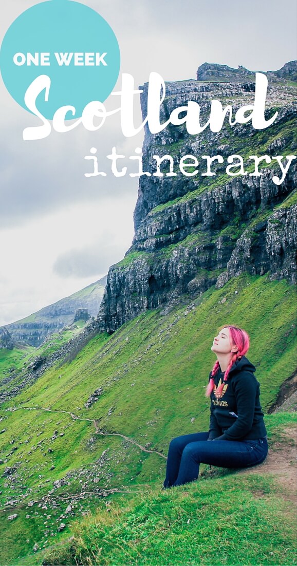 Need itinerary for one week trip in #Scotland? Here's the suggested itinerary on best of Scotland, starting from #Edinburgh to #IsleofSkye and back via #Glasgow. | #ScotlandTrip #ScotlandItinerary #OneWeekScotland