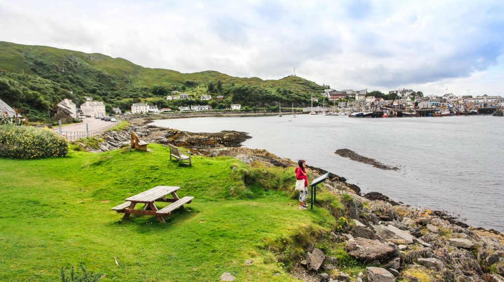 Scotland Itinerary - A view over a small fish town of Mallaig, the transit point to the Jacobit (Harry Potter) train