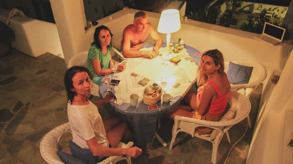 travel with parents - antiparos board games