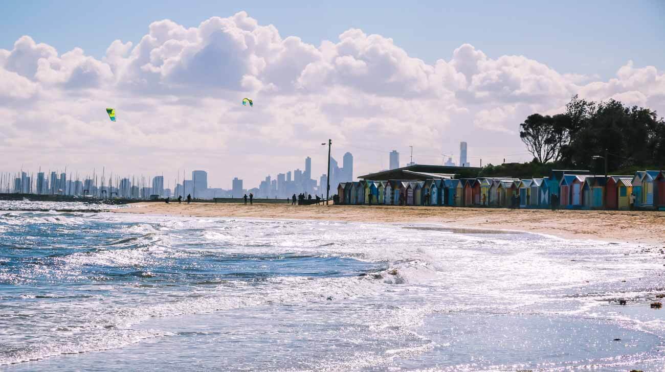 Brighton beach skyline