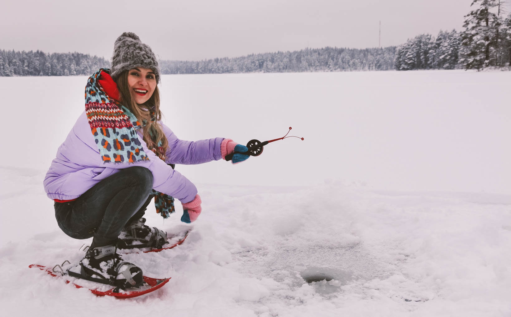 Helsinki Day Trips for Adventure seekers ice fishing in Espoo