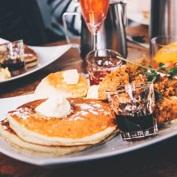 cafe Pispala pancakes and fried chicken. Things to Do in Tampere on a winter break in Finland