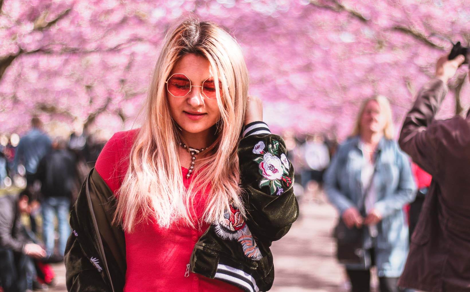 Bispebjerg Kirkegaard Girl Where to find cherry blossoms in Copenhagen