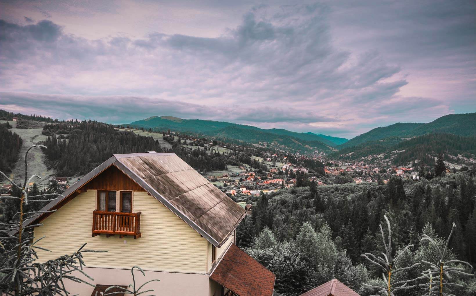 Kids' summer camp in Ukraine Carpathians, View from Alpenhof_