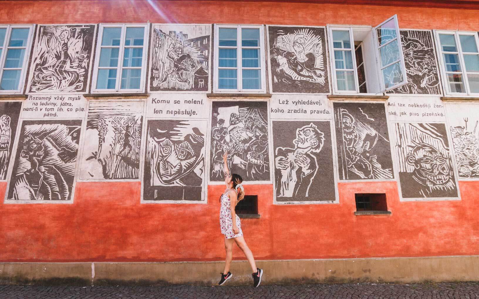 Josefa Váchala street art - Visit Litomysl in Czech Republic