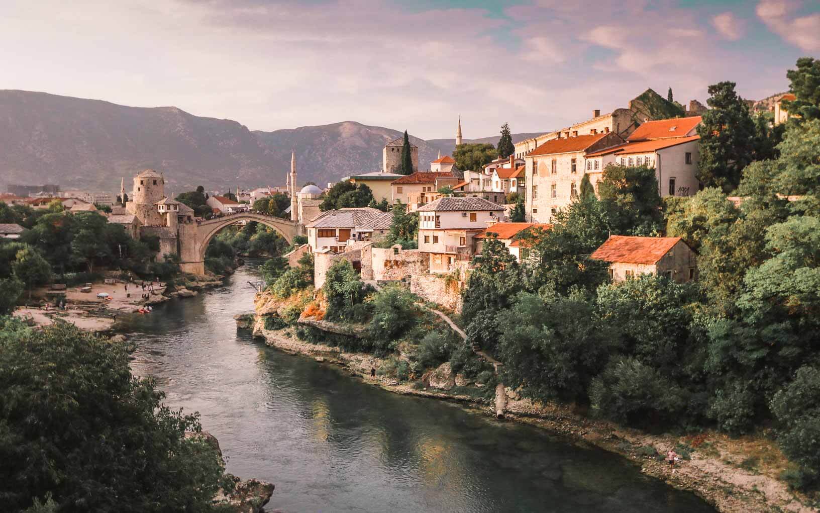 Mostar bridge. Epic Adventure Bucket List Ideas For Every Month of The Year
