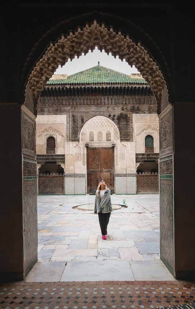 Inside-Bou-Inania-Madrasa-Fes-One-Week-in-Morocco-Itinerary