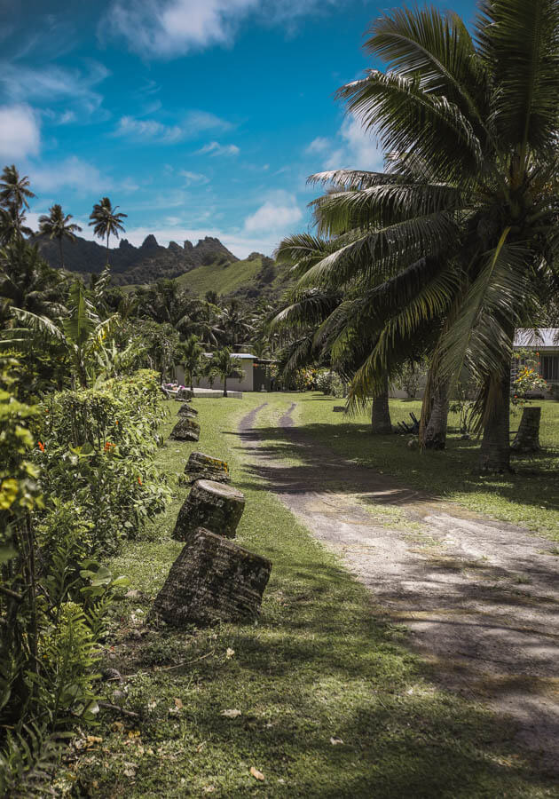 A-road-to-village-in-Rarotonga-Holiday-Cook-Islands