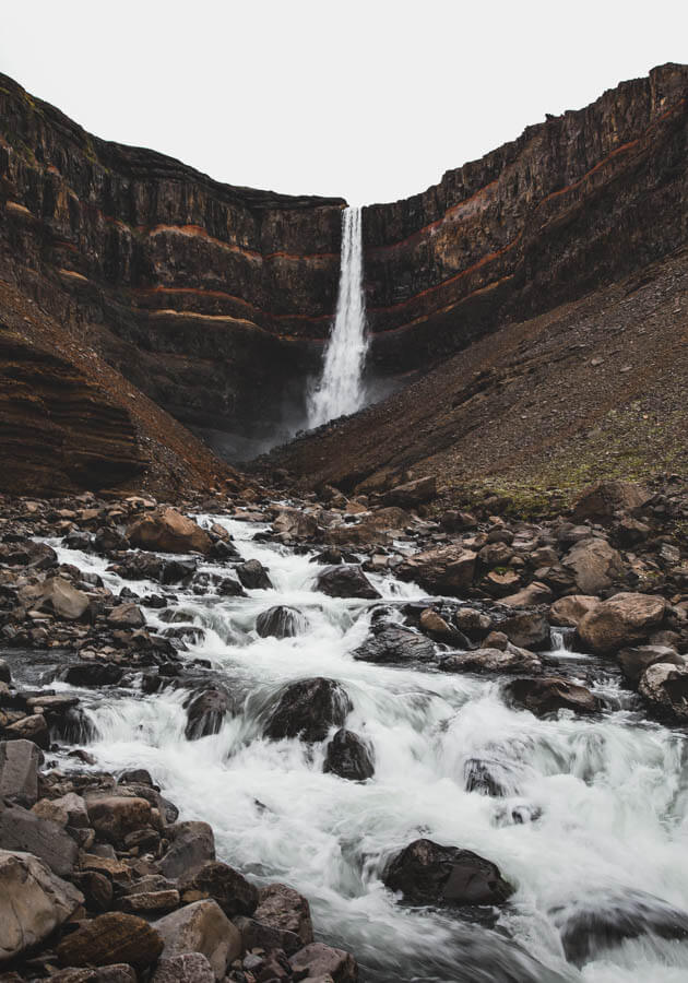 Hengifoss-waterfall-Iceland-road-trip