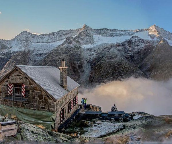 Hikes in Swiss Alps from hut to hut