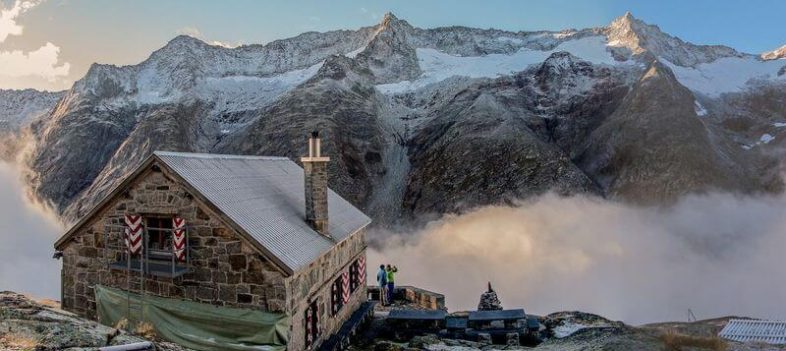 Hikes in Swiss Alps from hut to hut